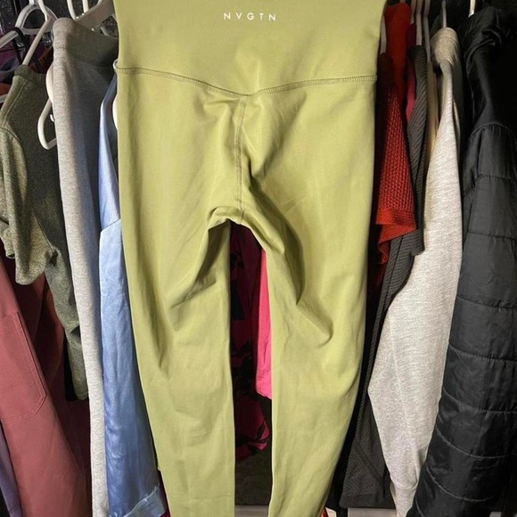 NVGTN Olive Green Signature Leggings - Picture 4 of 5